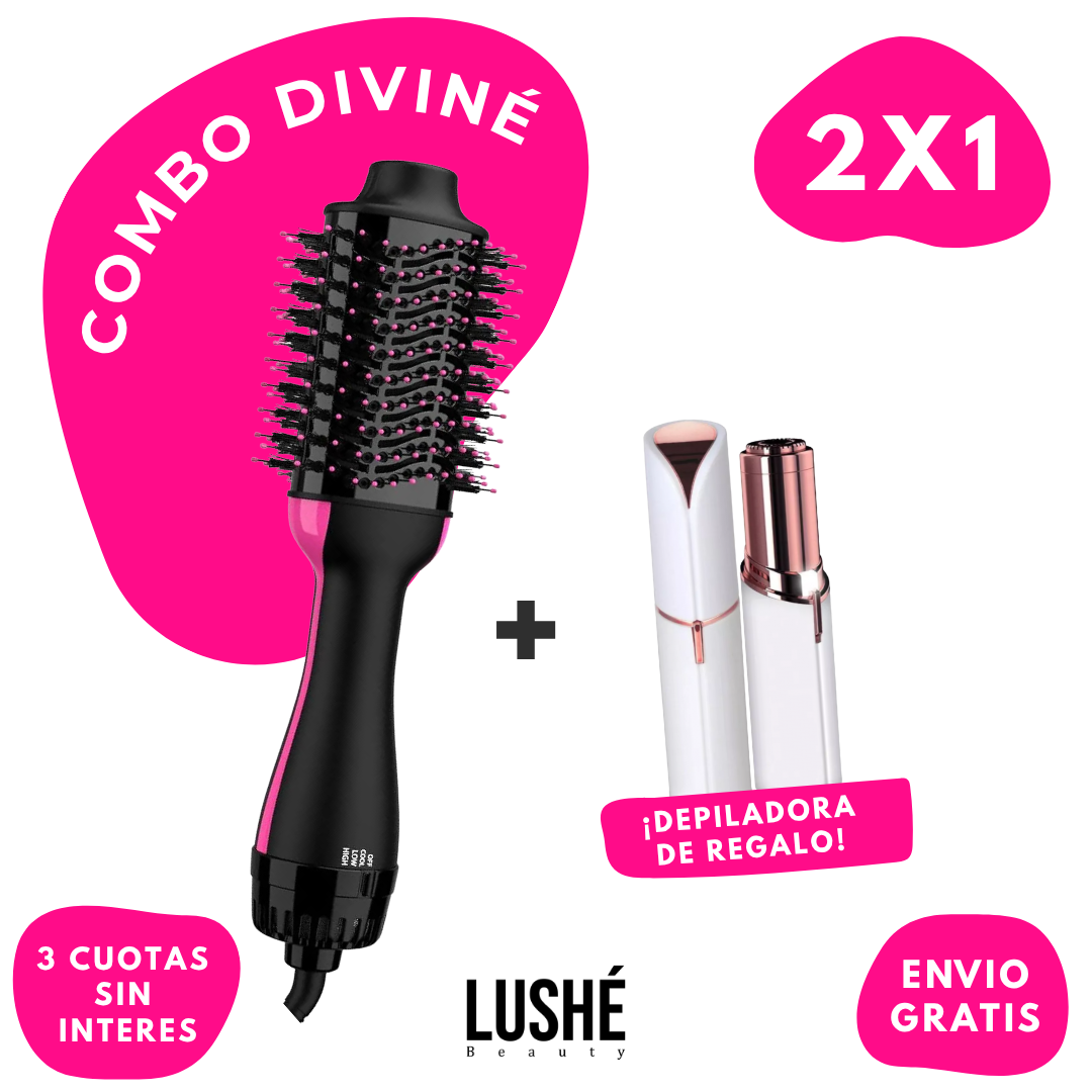 COMBO DIVINÉ | Cepillo Luré + Depiladora Facial Élan | LUSHÉ BEAUTY