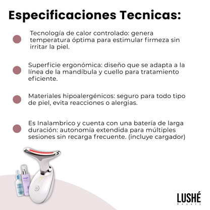 Lushé Beauty Masajeador facial 7 LEDs